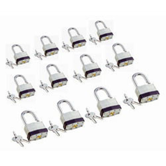 Picture of 12pc 30 40 50mm Longshank Laminated Padlock