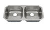 Picture of UE32189 Undermount 18-Gauge Stainless Steel 32 in. x 18-1/2 in. x 9 in. Deep 50/50 Double Bowl Kitchen Sink with Brushed Finish