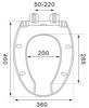 Picture of Open Front Toilet Seat with Cover, Plastic, Elongated, White