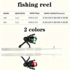 Picture of Ambidextrous Fiberglass Fishing Rod & Reel Combo Set with Tackle Box - Medium Light Power, 39.37-inch Telescopic Rod, Rotating Spool, Medium Fast Action - Portable Carp Fishing Gear for Travel