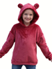 Picture of GORLYA Girls Teddy Fleece Long Sleeve Casual Cute Hooded Sweatshirt Plush Pullover Tops GOR1064