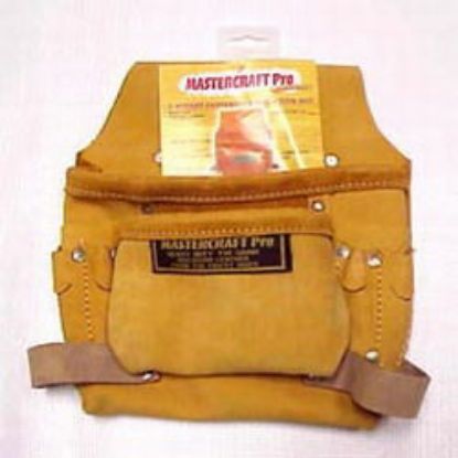 Picture of 2 Pocket Top Grain Leather Pro. Nail & Tool Bag