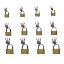 Picture of 12pcs 30,40,50mm Brass Padlock
