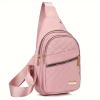 Picture of Crossbody Bag With Adjustable Shoulder Strap, Polyester Material, Zipper Closure, Solid Color Design